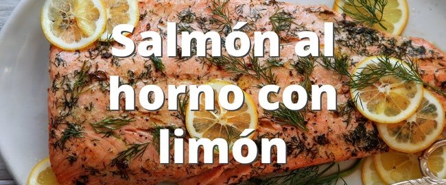 Salmón al horno con limón
